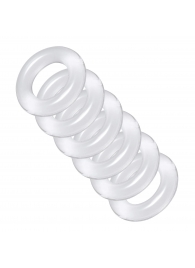 Комплект из 6 прозрачных эрекционных колец Ring Master Custom Ball Stretcher Kit - XR Brands - в Астрахани купить с доставкой