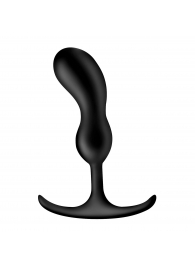 Черный массажер простаты с утяжелителями Premium Silicone Weighted Prostate Plug Medium - 16,3 см. - XR Brands - в Астрахани купить с доставкой