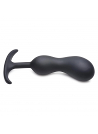 Черный массажер простаты с утяжелителями Premium Silicone Weighted Prostate Plug Large - 18,8 см. - XR Brands - в Астрахани купить с доставкой