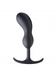 Черный массажер простаты с утяжелителями Premium Silicone Weighted Prostate Plug Large - 18,8 см. - XR Brands - в Астрахани купить с доставкой