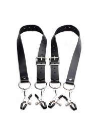 Ремни с зажимами для половых губ Spread Labia Spreader Straps with Clamps - XR Brands - купить с доставкой в Астрахани