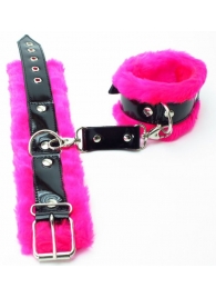 Оковы на ноги с розовым мехом BDSM Light - БДСМ Арсенал - купить с доставкой в Астрахани