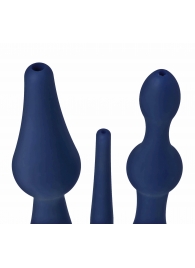 Набор из 3 универсальных насадок для анального душа Universal 3 Piece Silicone Enema Attachment Set - XR Brands - купить с доставкой в Астрахани