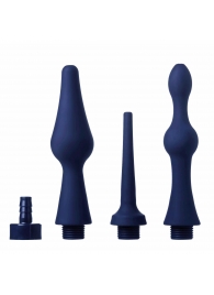 Набор из 3 универсальных насадок для анального душа Universal 3 Piece Silicone Enema Attachment Set - XR Brands - купить с доставкой в Астрахани