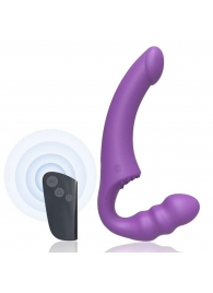 Фиолетовый безремневой страпон Straples Strap-On Dildo - Erokay - купить с доставкой в Астрахани
