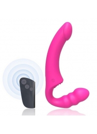 Розовый безремневой страпон Straples Strap-On Dildo - Erokay - купить с доставкой в Астрахани