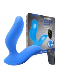 Синий вибромассажер простаты 3,5’’ Remote Control Curve P-spot Massager - 12 см. - Erokay - в Астрахани купить с доставкой