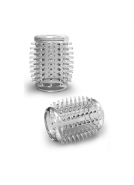 Прозрачная насадка с шипами STAY HARD COCK SLEEVE 01 CLEAR - Blush Novelties - в Астрахани купить с доставкой