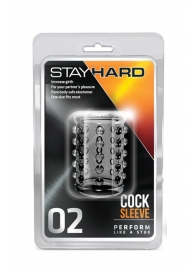 Прозрачная насадка на пенис с шишечками STAY HARD COCK SLEEVE 02 CLEAR - Blush Novelties - в Астрахани купить с доставкой