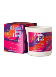 Массажная свеча Light My Fire с ароматом моной - 80 мл. - Love to Love - купить с доставкой в Астрахани