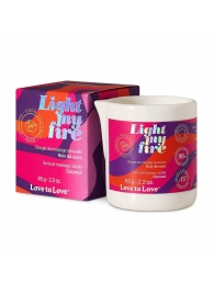 Массажная свеча Light My Fire Coconut с ароматом кокоса - 65 гр. - Love to Love - купить с доставкой в Астрахани