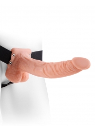 Полый страпон телесного цвета Hollow Strap-On with Balls - 24 см. - Pipedream - купить с доставкой в Астрахани