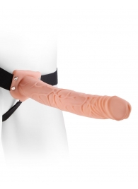 Фаллопротез телесного цвета Hollow Strap-On - 29 см. - Pipedream - купить с доставкой в Астрахани