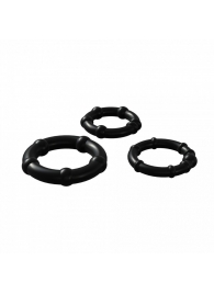 Набор из 3 черных эрекционных колец Babooom Ring Set - Adrien Lastic - в Астрахани купить с доставкой
