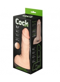 Телесный фаллоудлинитель с мошонкой Cock Next - 19 см. - LOVETOY (А-Полимер) - в Астрахани купить с доставкой