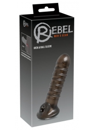Насадка на пенис Rebel smoke с рёбрышками и отверстием под мошонку - Orion - в Астрахани купить с доставкой