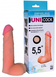 Фаллическая насадка Харнесс UNICOCK 5,5  - 17 см. - LOVETOY (А-Полимер) - купить с доставкой в Астрахани