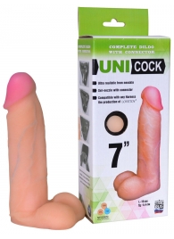Фаллическая насадка Харнесс UNICOCK 7  - 19 см. - LOVETOY (А-Полимер) - купить с доставкой в Астрахани