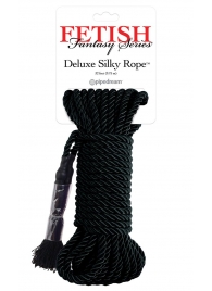 Черная веревка для фиксации Deluxe Silky Rope - 9,75 м. - Pipedream - купить с доставкой в Астрахани