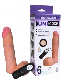 Фаллическая насадка Харнесс UNICOCK 6  с вибрацией - 18 см. - LOVETOY (А-Полимер) - купить с доставкой в Астрахани