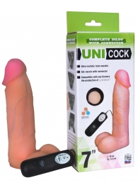 Фаллическая насадка Харнесс UNICOCK 7  с вибрацией - 19 см. - LOVETOY (А-Полимер) - купить с доставкой в Астрахани