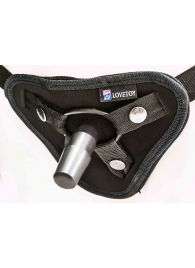 Страпон с 2 насадками и вибрацией UniStrap - 20 и 18 см. - LOVETOY (А-Полимер) - купить с доставкой в Астрахани