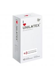 Ультратонкие презервативы Unilatex Ultra Thin - 12 шт. + 3 шт. в подарок - Unilatex - купить с доставкой в Астрахани