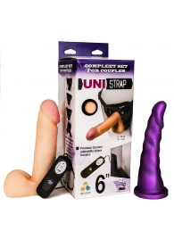 Вибрострапон с двумя насадками UniStrap - 18 и 18 см. - LOVETOY (А-Полимер) - купить с доставкой в Астрахани