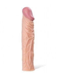 Насадка с ярко выраженной головкой и рельефным стволом - 19 см. - A-toys - в Астрахани купить с доставкой