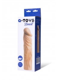 Насадка с ярко выраженной головкой и рельефным стволом - 19 см. - A-toys - в Астрахани купить с доставкой