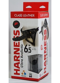 Насадка-фаллоимитатор на кожаных трусиках Harness Ultra Realistic 6,5  - 18,5 см. - LOVETOY (А-Полимер) - купить с доставкой в Астрахани