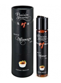Массажное масло с ароматом крем брюле Huile de Massage Gourmande Creme Brulée - 59 мл. - Plaisir Secret - купить с доставкой в Астрахани
