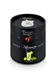 Массажная свеча с ароматом мохито Bougie de Massage Mojito - 80 мл. - Plaisir Secret - купить с доставкой в Астрахани