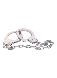 Наручники из металла с длинной цепочкой CHROME HANDCUFFS METAL HANDCUFFS W. KEY - NMC - купить с доставкой в Астрахани