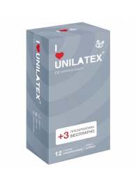 Презервативы с рёбрами Unilatex Ribbed - 12 шт. + 3 шт. в подарок - Unilatex - купить с доставкой в Астрахани