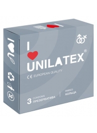 Презервативы с рёбрами Unilatex Ribbed - 3 шт. - Unilatex - купить с доставкой в Астрахани