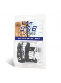Утяжка на пенис на замочке Duo Cock And Ball Lock - BlueLine - купить с доставкой в Астрахани