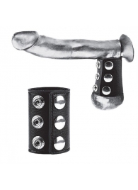 Утяжка на пенис на кнопочках 100% PVC STRAP WITH METAL SNAP - BlueLine - купить с доставкой в Астрахани