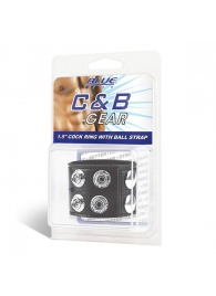 Ремень на член и мошонку 1.5  Cock Ring With Ball Strap - BlueLine - купить с доставкой в Астрахани