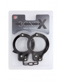 Чёрные наручники из листового металла BONDX METAL CUFFS BLACK - Dream Toys - купить с доставкой в Астрахани