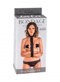 Ошейник с длинной лентой и наручниками Strap Bondage Kit One Size - Lola Games - купить с доставкой в Астрахани