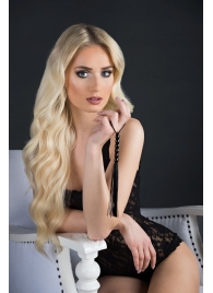 Чёрная мини-плеть из резины Rubber Mini Whip - 22 см. - Blush Novelties - купить с доставкой в Астрахани
