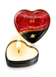 Массажная свеча с ароматом ванили Bougie Massage Candle - 35 мл. - Plaisir Secret - купить с доставкой в Астрахани