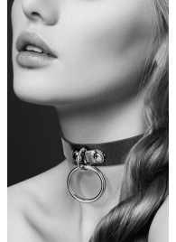 Узенький ошейник из полиуретана с кольцом - Bijoux Pour Toi - купить с доставкой в Астрахани