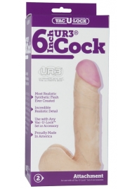 Ультра реалистичная насадка Vac-U-Lock  6  ULTRASKYN Cock - 17,3 см. - Doc Johnson - купить с доставкой в Астрахани