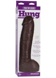 Большая насадка для трусиков Vac-U-Lock Realistic Hung - 31,7 см. - Doc Johnson - купить с доставкой в Астрахани