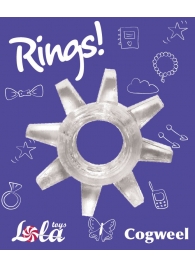 Прозрачное эрекционное кольцо Rings Cogweel - Lola Games - в Астрахани купить с доставкой