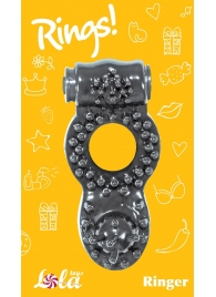 Чёрное эрекционное кольцо Rings Ringer - Lola Games - в Астрахани купить с доставкой