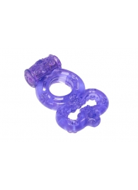 Фиолетовое эрекционное кольцо Rings Treadle с подхватом - Lola Games - в Астрахани купить с доставкой