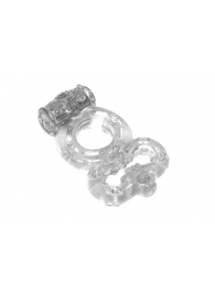 Прозрачное эрекционное кольцо Rings Treadle с подхватом - Lola Games - в Астрахани купить с доставкой
